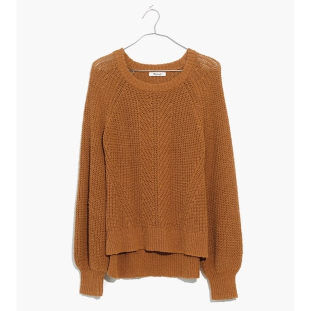 Madewell Balloon-Sleeve Sweater, Egyptian Gold